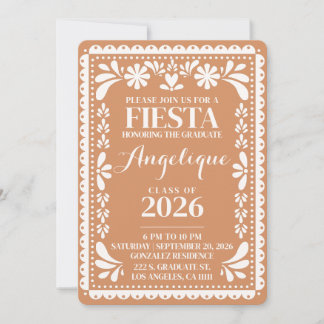 Abschluss-Einladung Papel Picado Abschlussjahrgang Einladung