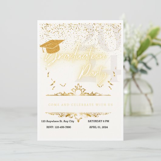 Abschluss Einladung Party 2024 (Stehend Vorderseite)