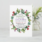 Abschluss Einladung Party Fiesta Cactus (Stehend Vorderseite)