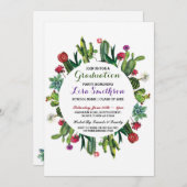 Abschluss Einladung Party Fiesta Cactus (Vorne/Hinten)