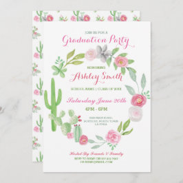 Abschluss Einladung Party Fiesta Cactus Einladung