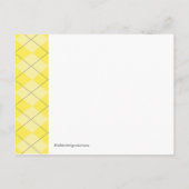 Abschluss Einladung Preppy Yellow Raute (Rückseite)