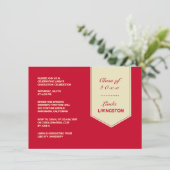 Abschluss Einladung "Stole Flat" (Stehend Vorderseite)