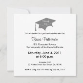 Abschluss-Einladung TXT264 Gray Einladung (Rückseite)