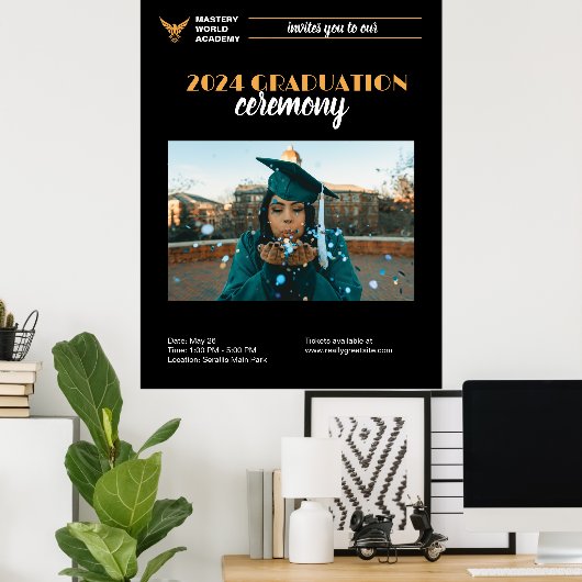 Abschluss Einladung Vorstandsankündigung Poster (Heimbüro)