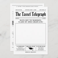 Abschluss Einladung Zeitung