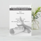 Abschluss Einladung zur Diplomstudium (Stehend Vorderseite)