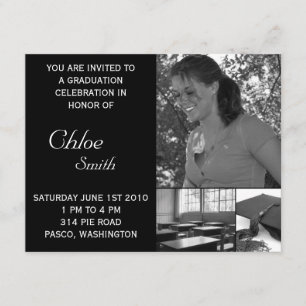 Abschluss-Einladungs-billiges kundengerechtes Foto Einladung