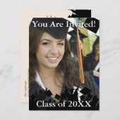 Abschluss Einladungs-Klasse für das laufende Jahr Einladungspostkarte (Vorne/Hinten)
