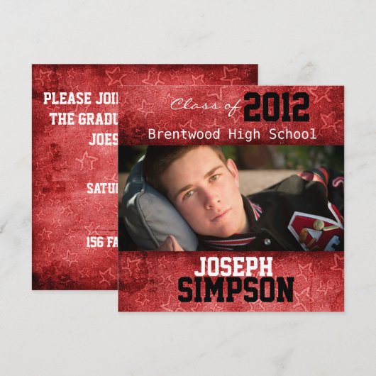 Abschluss Einladungskarten (Vorne/Hinten)