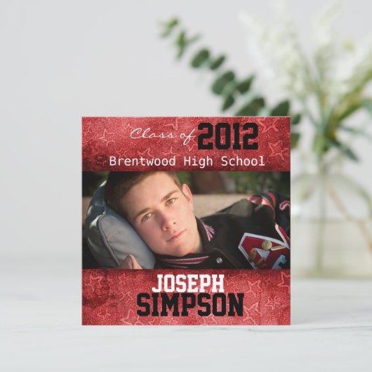 Abschluss Einladungskarten (Stehend Vorderseite)