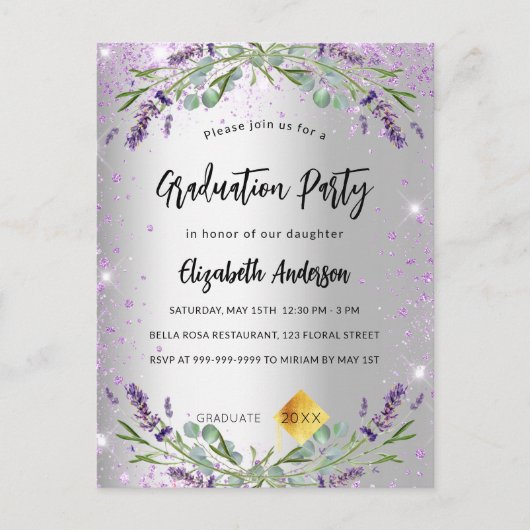 Abschluss Einladungspostkarte (Vorderseite)