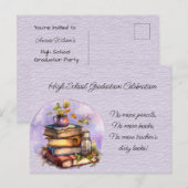 Abschluss Einladungspostkarte (Vorne/Hinten)