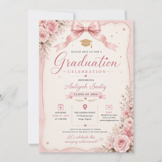 Abschluss-Einladungssuite Pink Coquette