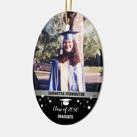 Abschluss eins Foto Feier Keepake Keramik Ornament (Links)