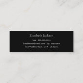 Abschluss | Einsteckkarte für Silver Glitzer Telefonnummerkarte (Rückseite)