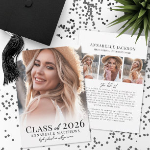 Abschluss Elegant Einfache Fotocollage Graduierung Ankündigung