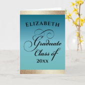 Abschluss Elegant Gold Herzlichen Glückwunsch Karte (Gelbe Blume)