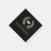Abschluss Elegant Gold Laurel Blätter Mortar Board Serviette (Ecke)