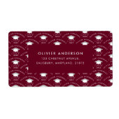 Abschluss elegant, modern bordeauxfarben (Vorne)