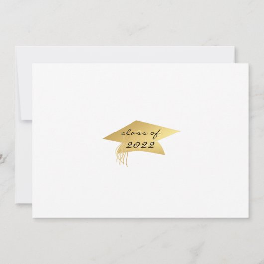 Abschluss Elegante Black Gold Script Metallic Cap (Rückseite)