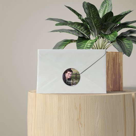 Abschluss Elegante Typografie Vielen Dank Runder Aufkleber