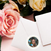 Abschluss Elegantes Gold Custom Foto Runder Aufkleber