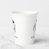 Abschluss Elegantes klassisches Mortarboard-Skript Pappbecher (Rechts)