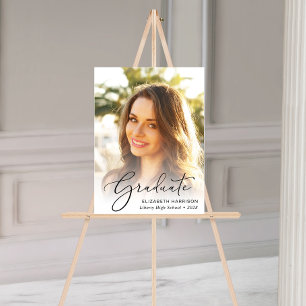 Abschluss Elegantes Script-Foto Acrylschild