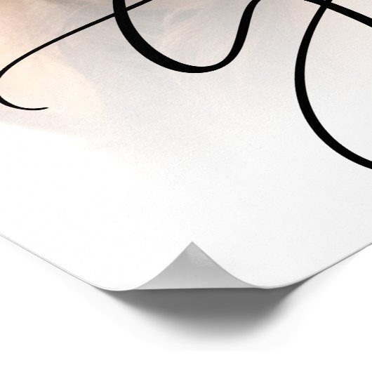 Abschluss Elegantes Script-Foto Poster (Ecke)