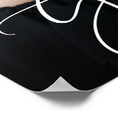 Abschluss Elegantes White Script Foto Overlay Poster (Ecke)