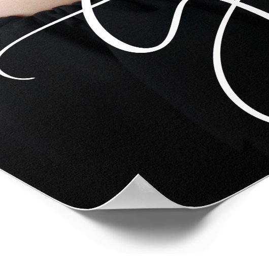 Abschluss Elegantes White Script Foto Overlay Poster (Ecke)