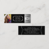 Abschluss Emblem Class Foto Inseriert Intro Card Telefonnummerkarte (Vorne/Hinten)