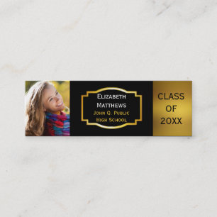 Abschluss-Emblem-Klassen-Foto fügt Intro-Karte ei Telefonnummerkarte