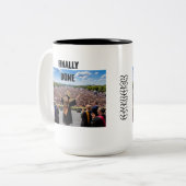 Abschluss endlich geschafft Tasse | Lustige Abschl (Vorderseite Links)