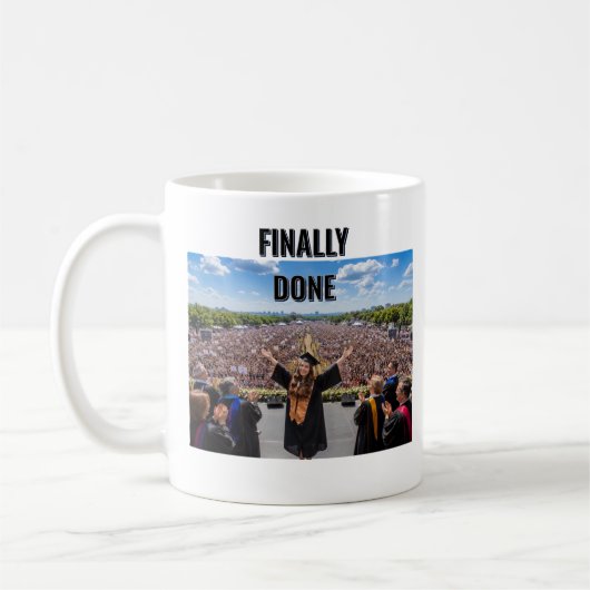 Abschluss endlich geschafft Tasse | Lustige Abschl (Links)