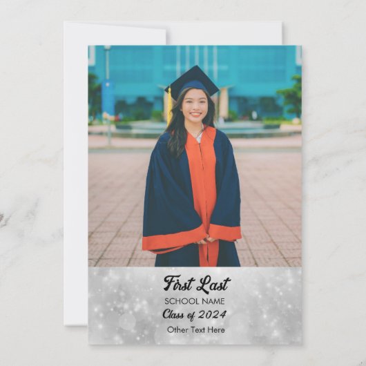 Abschluss Era Graduation Party Einladung (Rückseite)