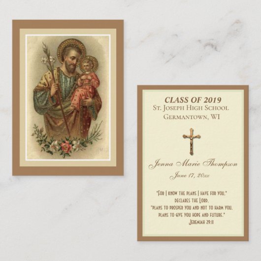 Abschluss Erinnerung religiöse Gotteskarten Visitenkarte (Vorne/Hinten)