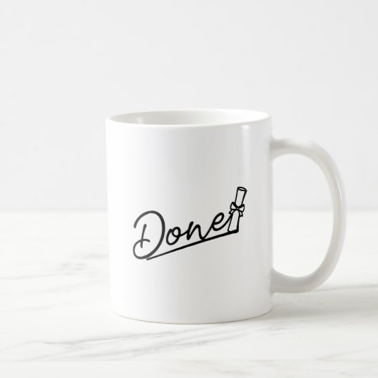Abschluss Erledigt Minimalistisches Design Kaffeetasse (Rechts)