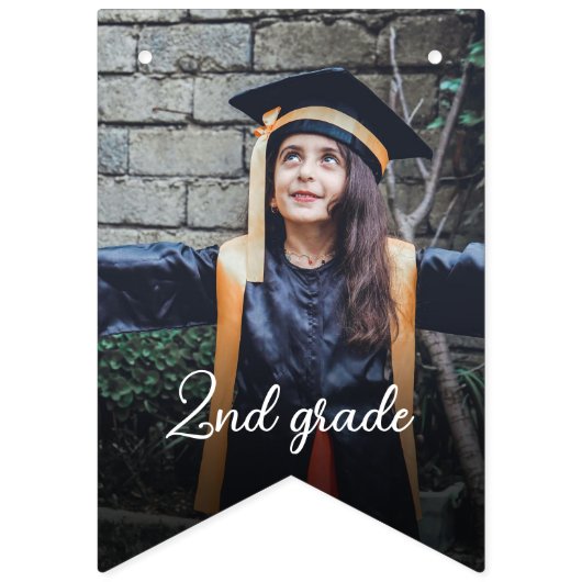 Abschluss Errungenschaften Stufen Fotos Moderne Wimpelkette (Zweite Fahne)