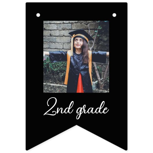 Abschluss Errungenschaften Stufen Fotos Moderne Wimpelkette (Zweite Fahne)