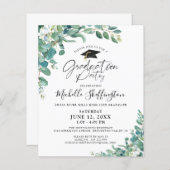 Abschluss Eucalyptus Script Einladung (Vorne/Hinten)