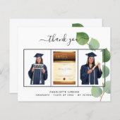 Abschluss Eukalyptus Foto Haushalt danke Karte (Vorne/Hinten)