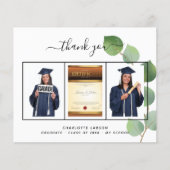 Abschluss Eukalyptus Foto Haushalt danke Karte (Vorderseite)