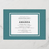 Abschluss Eukalyptus Greenery Succulent Grad 2025 Folieneinladung (Rückseite)