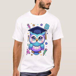 Abschluss-Eule in kosmischen Funkeln T-Shirt