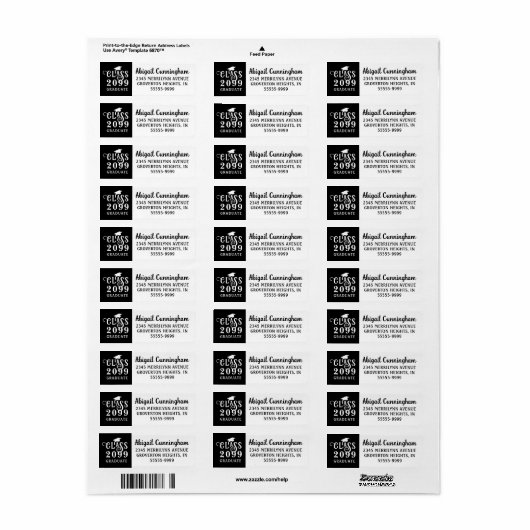 Abschluss Extravagante Klassenjahrskriptfarbe (Vorne)