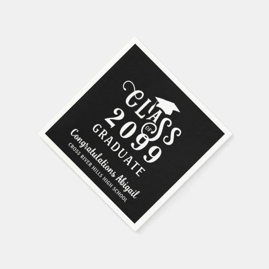 Abschluss Extravaganter Klassenname Serviette (Ecke)