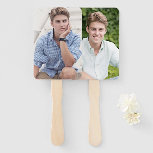 Abschluss Fan Graduate Zwei große Fotos Fächer (Vorne und Hinten)