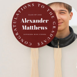 Abschluss Fan School Männerklasse Foto Burgund Fächer